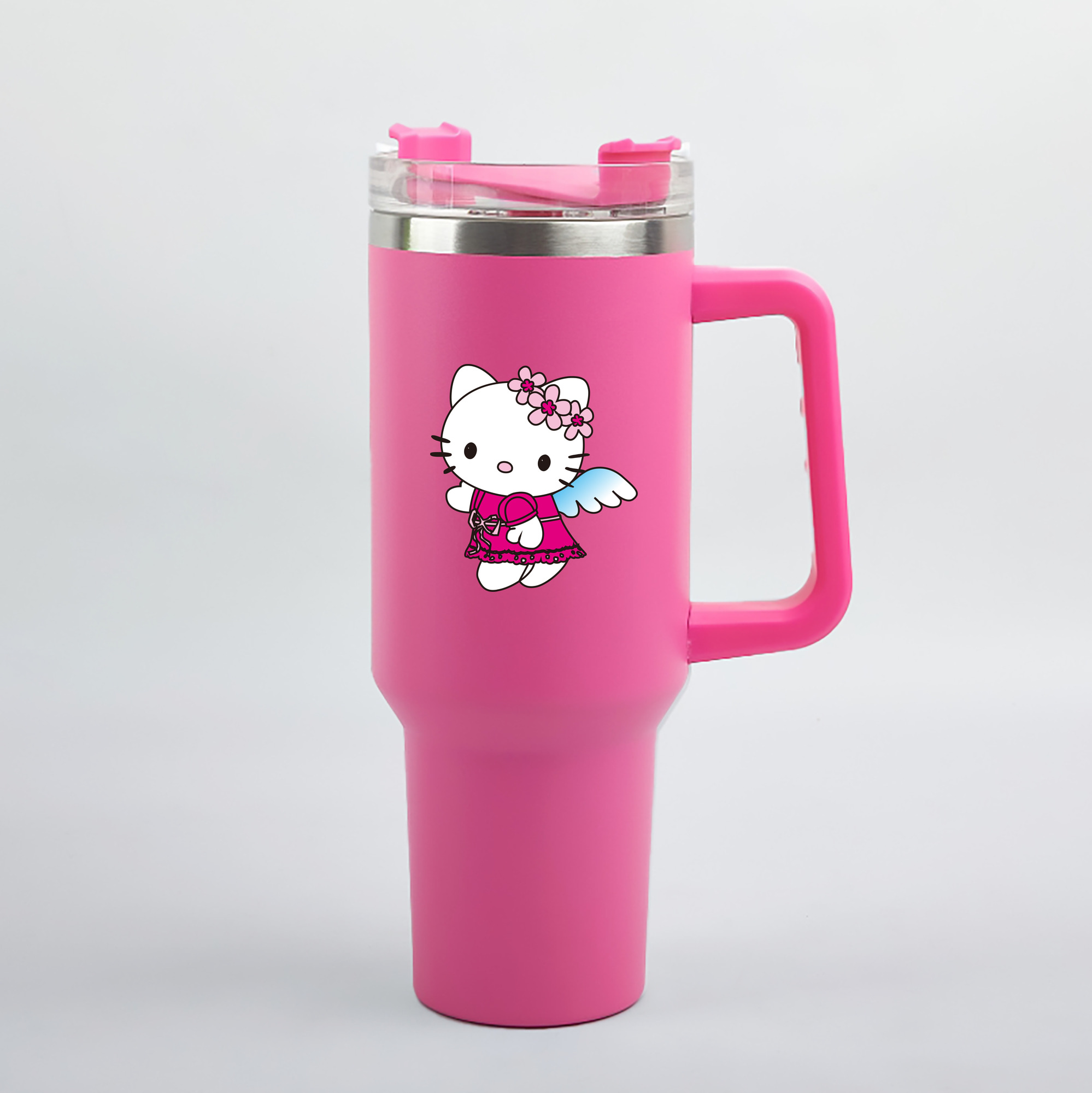 （画像用） Hello Kitty ハローキティ 1200mL車用タンブラー（カラープリント）
